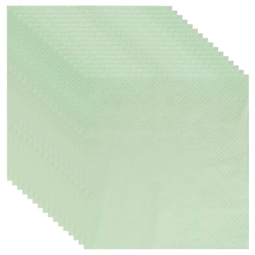 MOMAHUA 20P Party Napkins Sage Green Napkins for Birthday 6.5inch Birthday Serviettes Solid Color Tableware Table Decors for Wedding Picnic Sage Green Themed Party Supplies