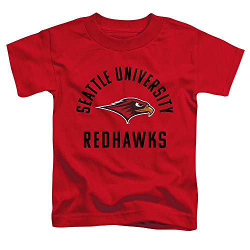 Seattle University Official Redhawks Logo Unisex Toddler T Shirt,Red, 3
