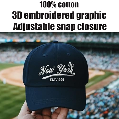 Classic Vintage Embroidered Fashionable Baseball Cap for Men Women Teenager Cap City Hat Adjustable with Gift Box