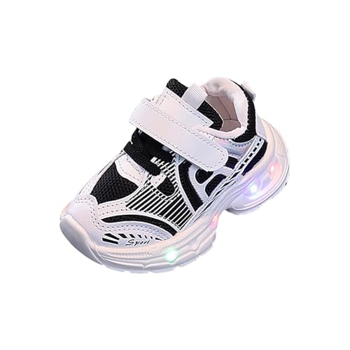 Toddler Boys Light Up Shoes Lightweight Breathable Anti-Slip Flashing Sport Sneakers Valentine Shoes for Toddler Girls