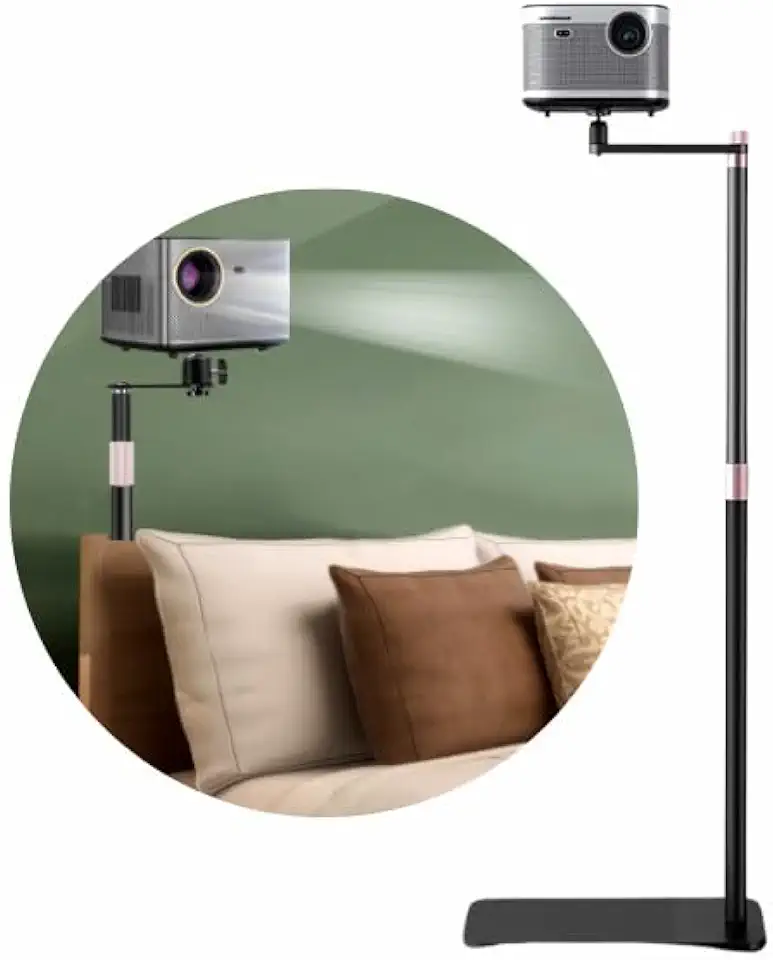 Suporte De Projetor Ajustável Com Extensor Base Piso/Chão 80 a 130cm