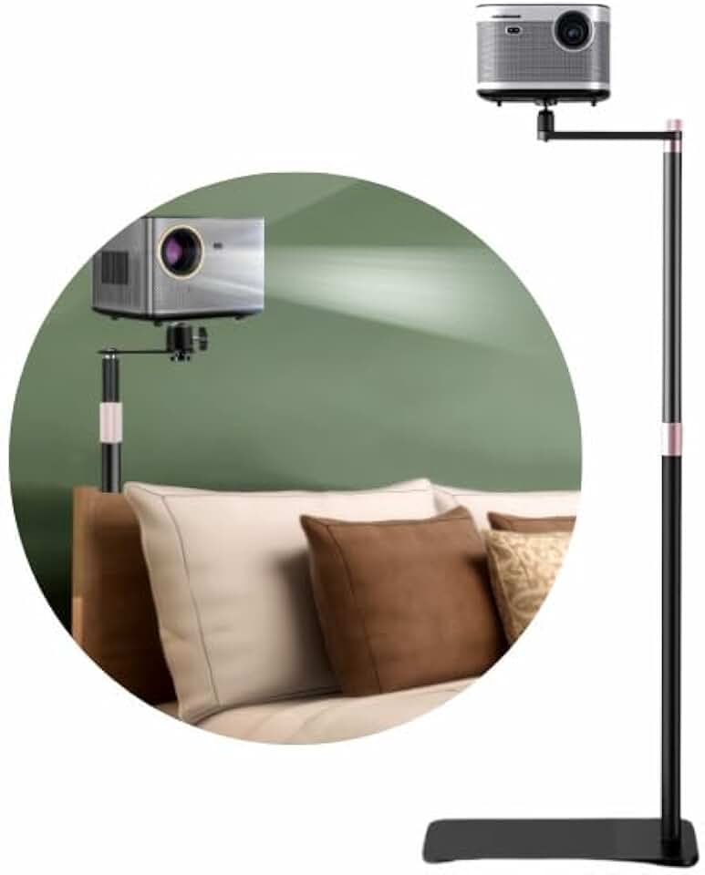 Suporte De Projetor Ajustável Com Extensor Base Piso/Chão 80 a 130cm
