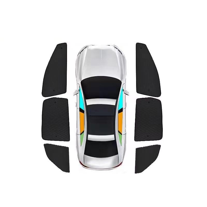 Tendine Tendine parasole laterali per auto Per Peugeot Rifter 4x4 Concept 6 pezzi protezione solare UV accessori rimovibili per la privacy(‎Side 6pcs)