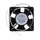NiuLumea Ventilador axial para chimenea con aspas metálicas de alta resistencia a altas temperaturas, 120 x 120 x 38 mm, funcionamiento silencioso, para estufas de leña, calderas de pellets y turbinas