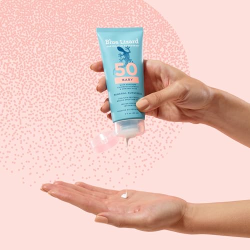 BLUE LIZARD Baby Mineral Sunscreen with Zinc Oxide, SPF 50+, Water Resistant, UVA/UVB Protection with Smart Cap Technology - Fragrance Free, 3 Ounce Tube - image 9