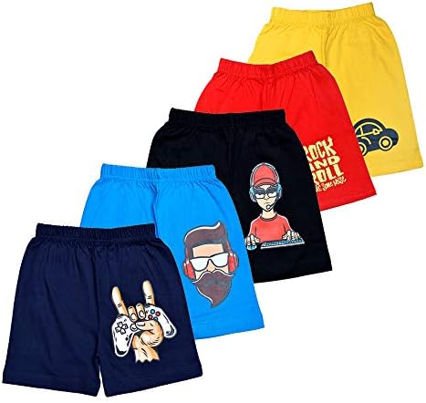T2F Boys BYS-SHORTS-S8 Shorts (pack of 5)