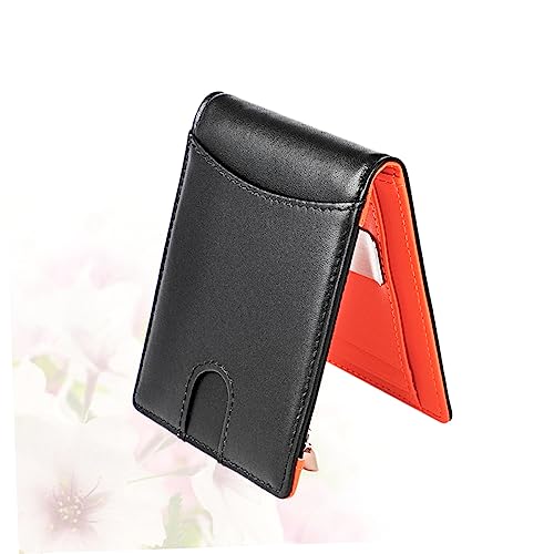 VALICLUD 1pc Men Leather Wallet Billfold Design Pocket and Card Holder for Daily Use Business and Gifting Black2
