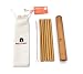 Reusable Bamboo Drinking Straws with Bamboo Travel Case & Natural Cotton Storage Bag | Set of 6, 8 Inch with Cleaning Brush Included. Eco-Friendly Alternative to Plastic | 100% Organic.