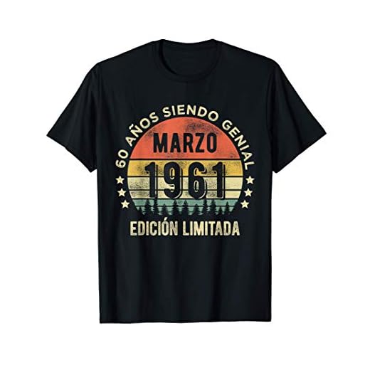 Vintage Marzo 1961 60 años Regalos 60 cumpleaños Camiseta