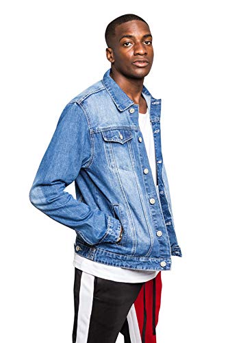 Image of VICTORIOUS Men's Distressed Denim Jacket