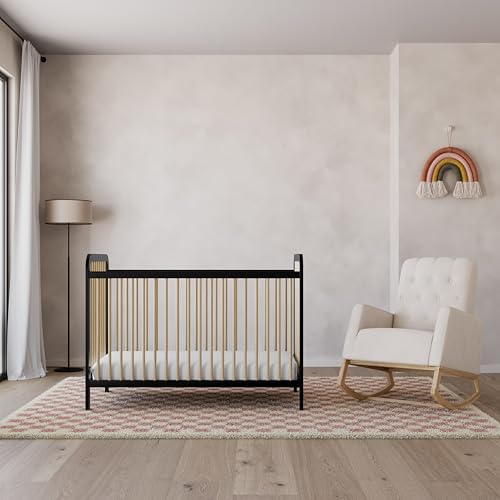 Image of Storkcraft Pasadena 3-in-1 Convertible Crib, Black and Driftwood