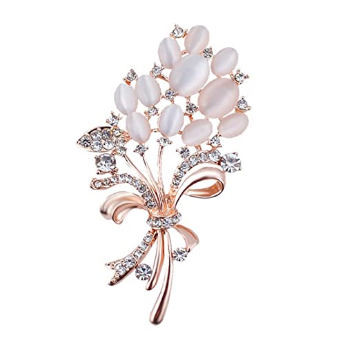 Broches de flores con piedra de ojo, el regalo de joyería ideal