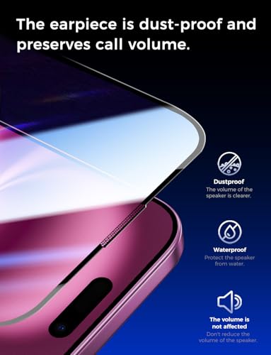 MAGIC JOHN 2 Pack for iPhone 16 Plus 6.7 inch Tempered Glass Screen Protector, Auto Dust-Elimination, Bubble Free, Easy Installation, HD Clear