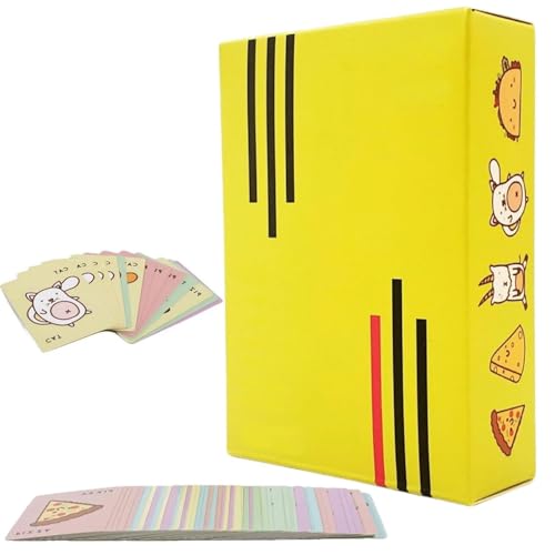 Image of Awestuffs Family Board Games for Adults and Kids - Ages 14 and up, 2 to 8 Players (Goat Cheese Pizza Card Game)