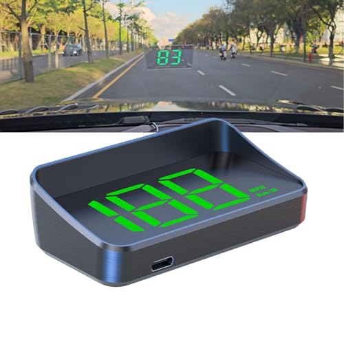 BLLYOGU Car GPS Head Up Display - Windshield Speedometer Projector HUD for All Car Models (Green)
