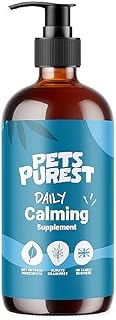 Pets Purest Calming Supplement for Dogs, Cats and Pets. 100% Natural Dog Calming Product for Stressed, Nervous, Reactive Pets with Anxiety. Rich in Omega 3,6 & 9 Fatty Acids.