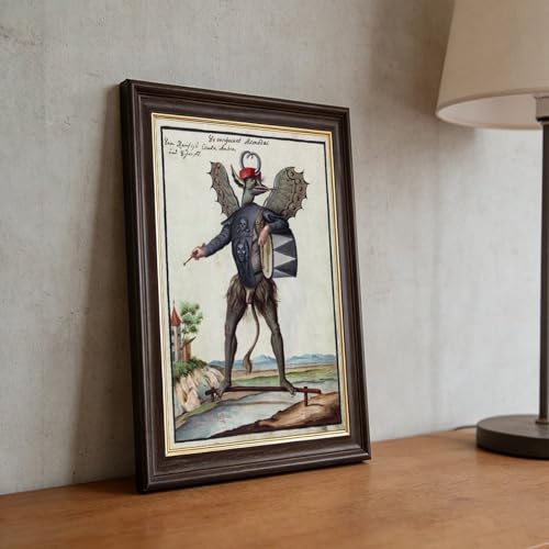 Toile Asmodeus Décoration Murale Vintage Cadre Suspendu 20x30 cm