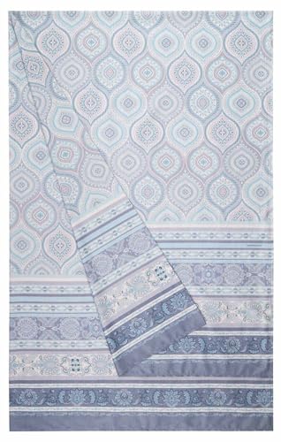 Bassetti granfoulard hanbury c1 - damasco elegancia gris y azul cuarzo - 180x270