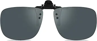 Polarized Unisex Clip on Flip up Sunglasses over Prescription and Reading Glasses Frames