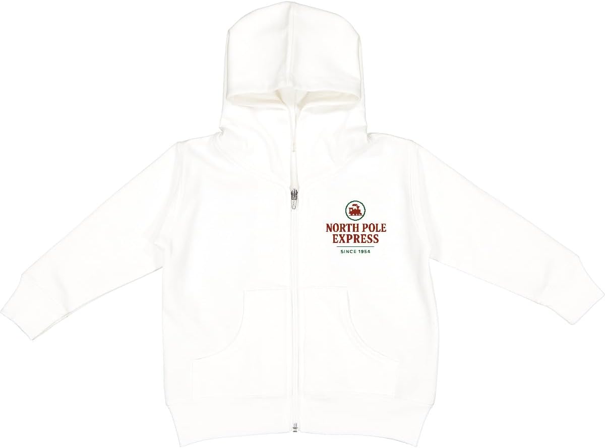 inktastic North Pole Express Train Christmas Toddler Hooded Jacket