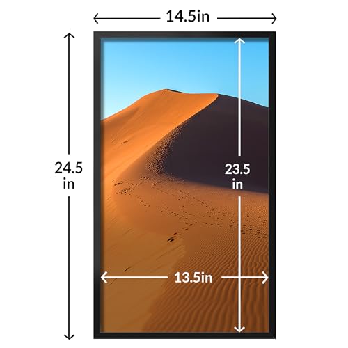 LaVie Home 14x24 Picture Frame for Wall Display, 14x24 Black Picture Frame with HD Plexiglas, 14 x 24 Photo Frame 1 Pack, Display Frame for Vertical or Horizontal, Classic Collection