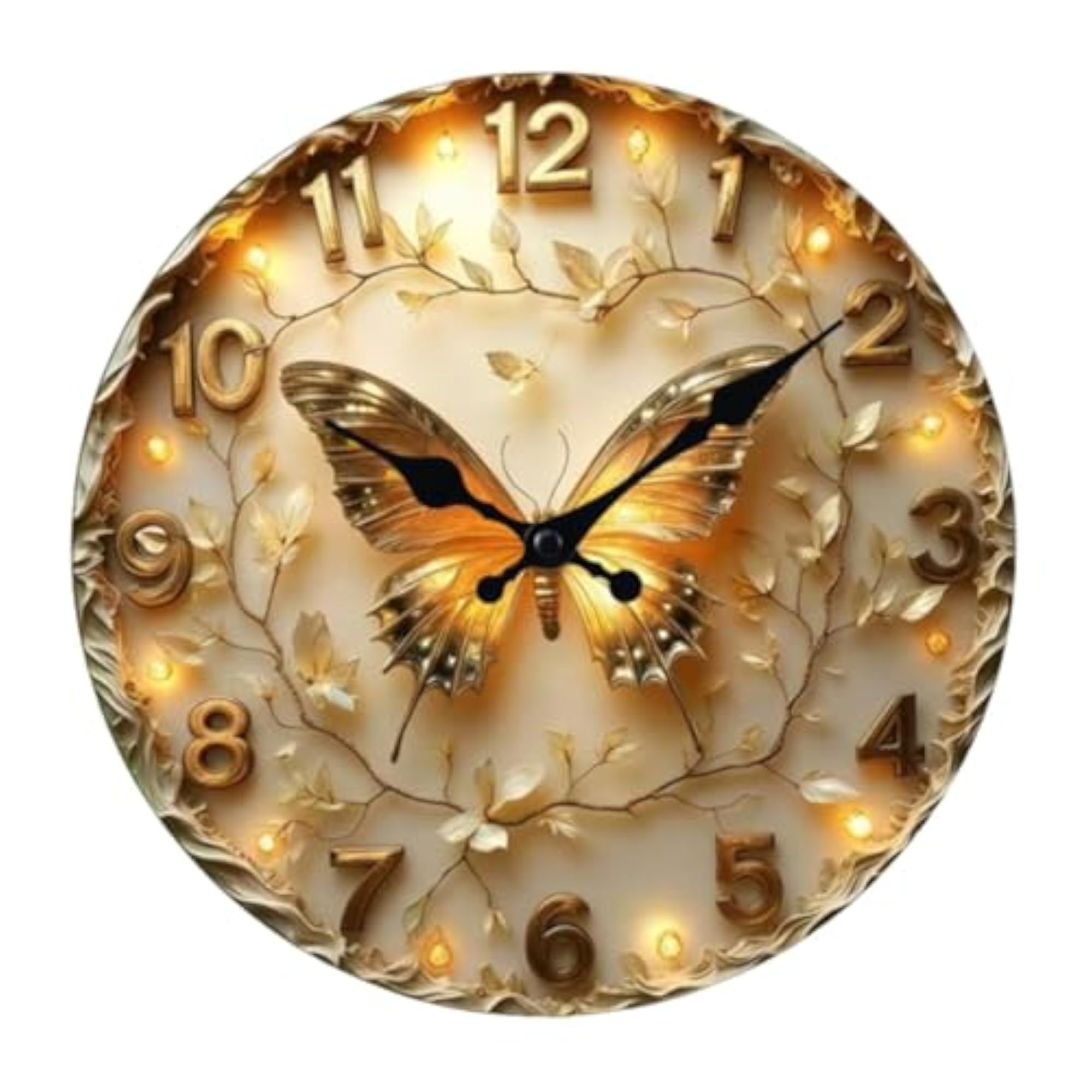 Wooden Round Modern Decorative Wall Clock for Home