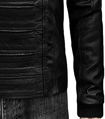 Mens Modern Slim Fit Leather Jacket Collection3