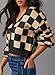Dokotoo Teacher Outfits for Women Plaid V Neck Cardigan Sweaters Cropped Checkered Sweater Cute 2025 Fall Fashion Button Up Lightweight Winter Coats for Women Clothes Apricot L