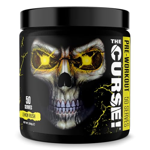 JNX Sports The Curse! Pre-Workout Powder Lemon Rush 250g | Energy Focus & Endurance Booster | Beta-Alanine Creatine L-Citrulline Caffeine