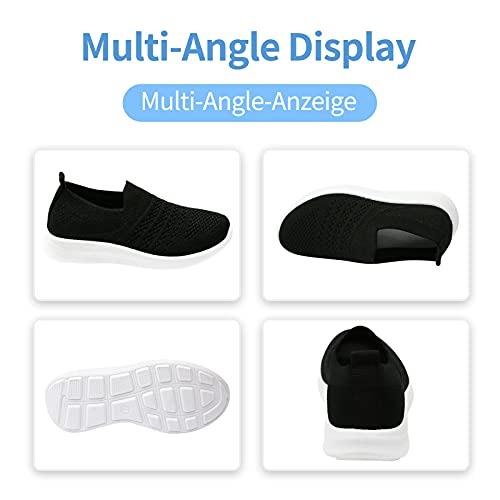 Apawwa Boys Girls Sneakers Kids Lightweight Slip On Running Shoes Pink/Blue/Navy/Black Walking Shoes Breathable Tennis Shoes For Toddler/Little Kids/Big Kids #TOP6