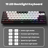 Nsyee Wired Mechanical Keyboard and Mouse Set, 61 Keys Gaming Keyboard with Mouse, 60% Compact RGB Backlit USB C Gaming Keyboards for PC, Windows, Mac, Gamer, BlackWhite - Image 6