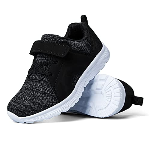 Runside Toddler Boys Girls Running Shoes Athletic Tennis Sneakers For Kids，Breathable And Lightweight 13 Black #TOP2
