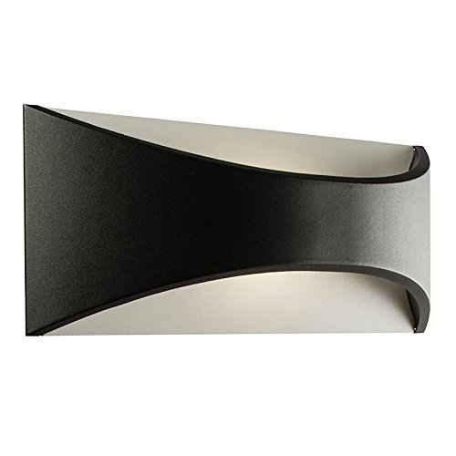 Vulcan 300mm 1lt Wall IP65 12W Warm White - Textured matt Black Paint - 61865