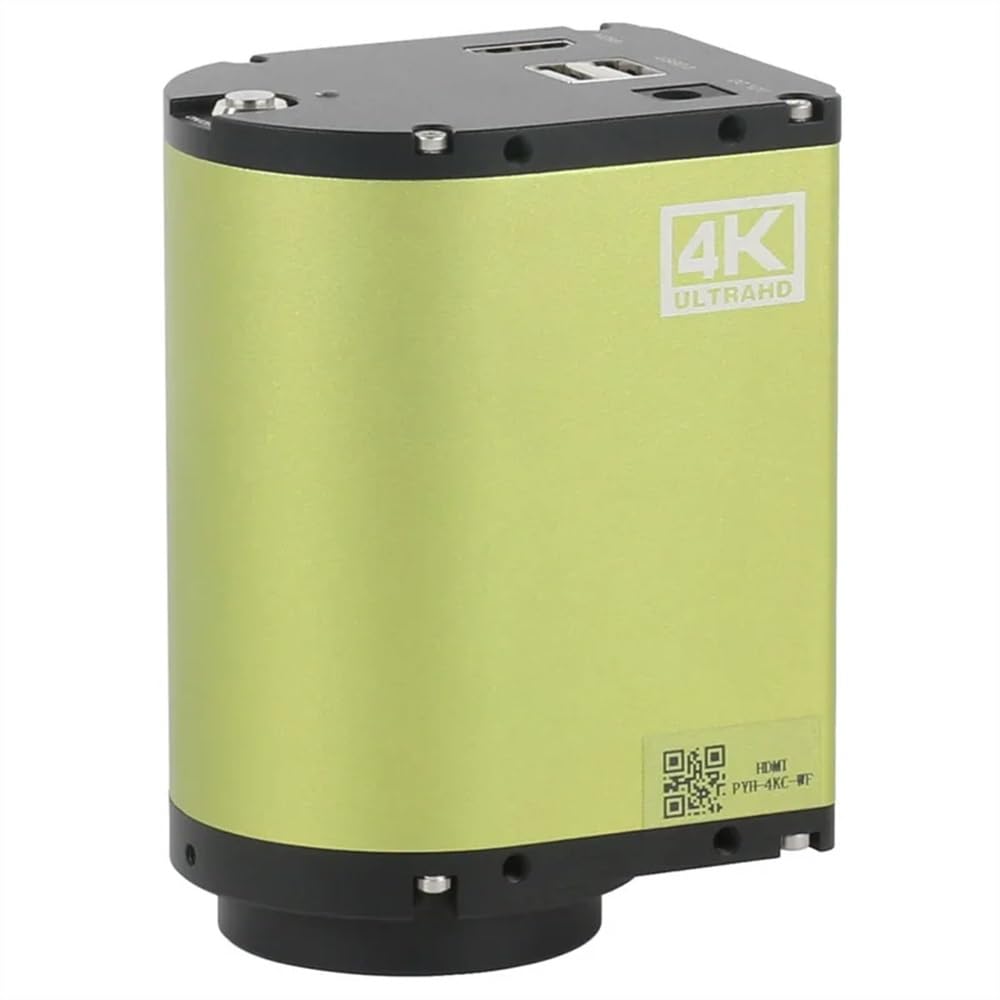 Microscope Electron Microscope HDMI Video Recorder Camera Work Set 4K UHD 8MP Zoom Long Focus AF Auto Focus Fit for Teaching Soldering Jewelry(B)