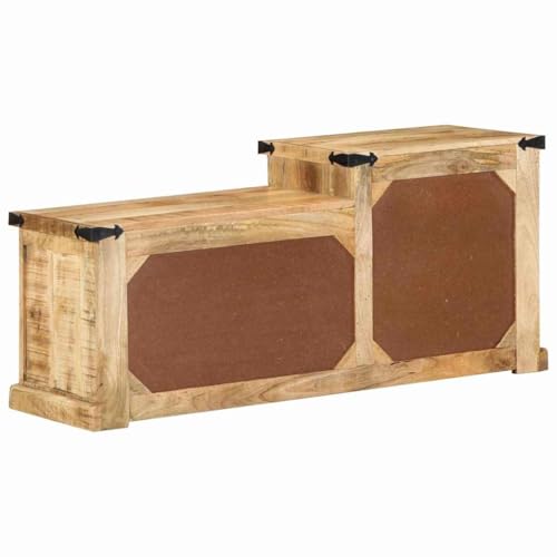 Banco rectangular de madera de mango áspera con cajones rústicos de lujo 7