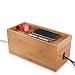 Bamboo Cable Management Box Organizer - Neatly Tucks Away Charging Cables, TV Cords, Power Strips and Surge Protectors - Perfect Eco-Friendly Organizing Solution For Home Office - by GreenSolis