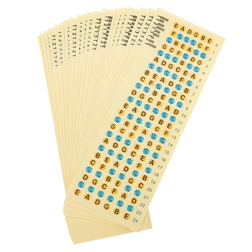 TOPPERFUN 20個ギター用 フレットボードステッカー 音符表示 スケール練習用 フレットマーク 指板に貼るプ 初心者向け アコースティックギター