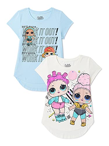 L.O.L. Surprise! girls Girls 2-pack T-shirt Bundle Set - Glitterati, Sk8ter Dolls
