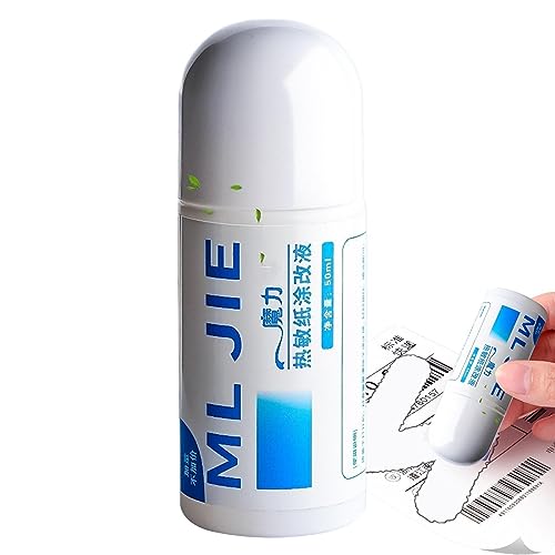 Nupaque Thermopapier Korrekturflüssigkeit - Markierungsstiftform Sichtschutz Fluid | Diebstahlschutz Papier Korrekturbedarf für Identität, Kontoauszüge, Lieferadresse