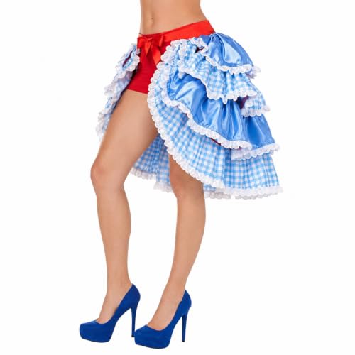 Jupe tutu femme bleu à coupe asymétrique Dorothy Bustle multicouche