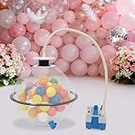 ROMYIX Balloon Stuffing Machine with Electric Air Pump, 600W Balloon Pump Dual Mode (Inflate & Suction), 5 Replaceable Ports for 10-36 Inch & Bobo Balloons,Christmas Birthday Party Decoration Gift