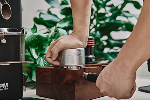 IKAPE 53mm Espresso Tamper, Premium Barista Coffee Calibrated Tamper with Spring Loaded, 100% Stainless Steel Tamper Compatible with 54MM Breville Bottomless Portafilter (Silver) by IKAPE - Used condition - Image 4