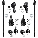 Detroit Axle - Complete 8pc Front Suspension Kit - 10-Year Warranty- Both (2) Lower Ball Joints, All (4) Inner & Outer Tie Rod, 2 Sway Bar End Links