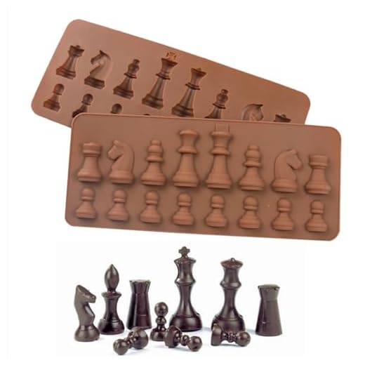 2 pcs Silicone Chocolat Moule International Formes D'échecs Gâteau Au Chocolat Gelée De Glace Fondant Moule Moule De Cuisson pour DIY Bonbons Gâteau Topper Décoration