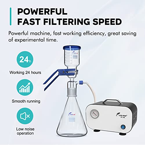 Lab Fish LFUS006-VP/30L Laboratory Vacuum Pump Portable Oilless Diaphragm Vacuum Filtration 30L/Min thumb #1