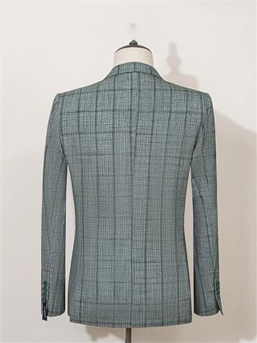 Men's Four Seasons Plaid Casual Suit Jacket Single-Breasted Slim Fit Everyday Blazer3