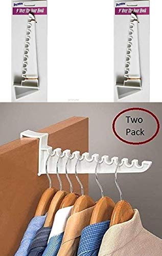 2 Pack Over Door Hook- 9" - for Laundry - Suits - Coats - Dresses - Space Saver -Cubicle Coat Hook -Cloths Drying Keep Yourself Organized - Closet Rod Holder thumbnail 2