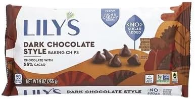 Lily's Sweets, Dark Chocolate Baking Chips, 9 Ounce