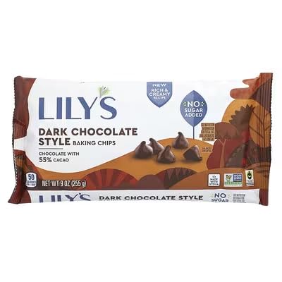 Lily's Sweets, Dark Chocolate Baking Chips, 9 Ounce