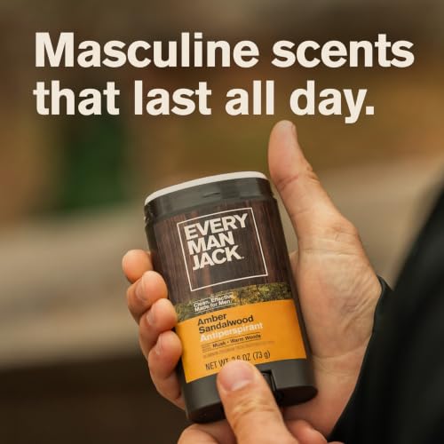 Image of Every Man Jack Antiperspirant Deodorant for Men, Amber Sandalwood, 2pk